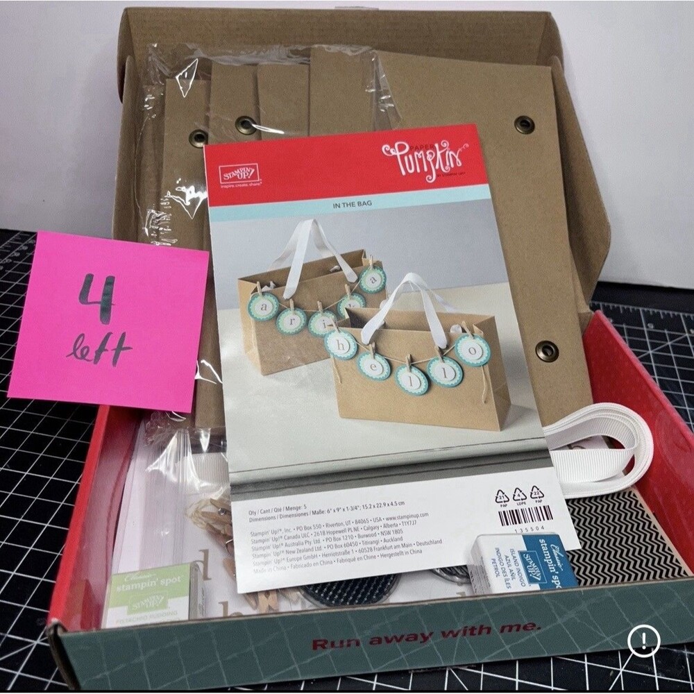 USED - Stampin' Up! Paper Pumpkin IN THE BAG  Kit w/ Ink And Stamps 4 Left